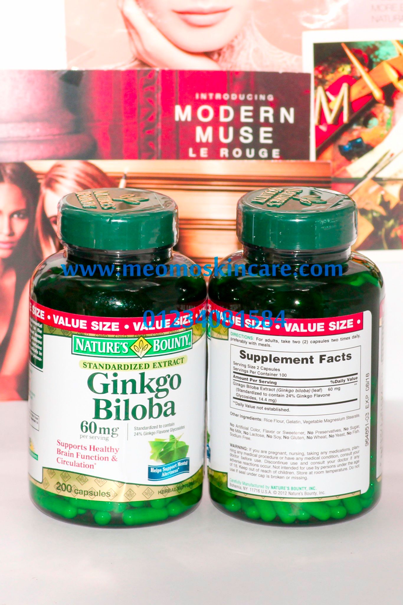 Nature's Bounty Ginkgo Biloba 60mg 200 viên