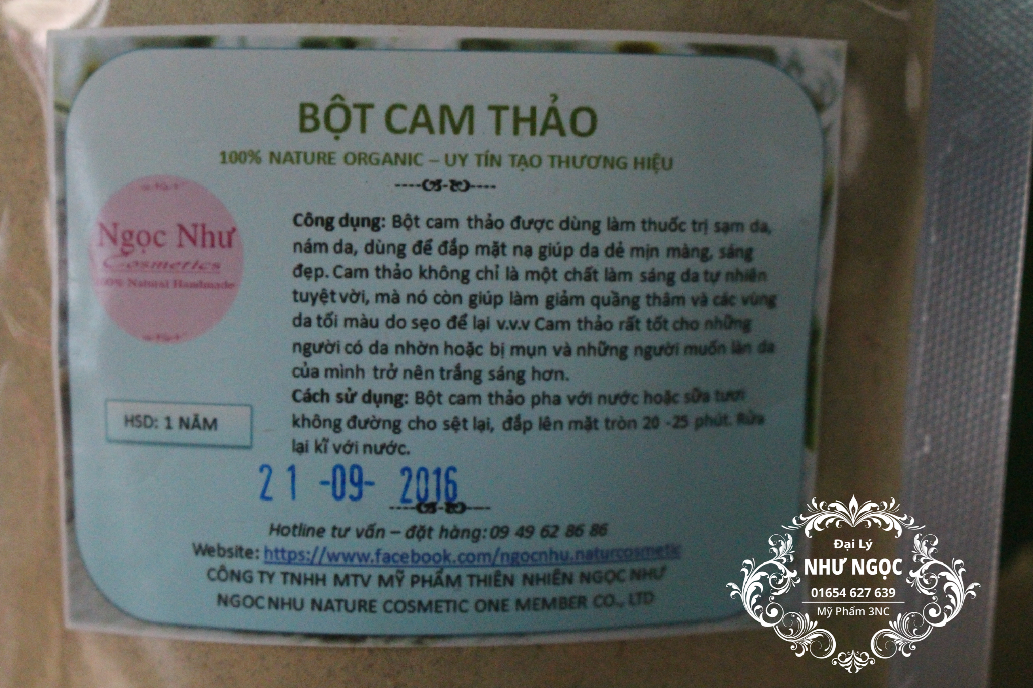 Bột cam thảo nguyên chất 3NC ảnh bột cam thảo 3nc