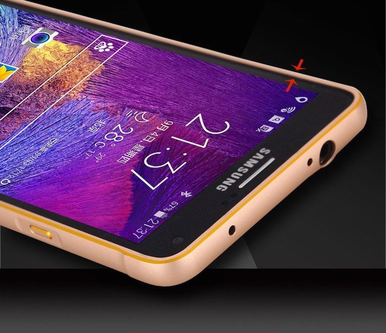  Samsung Note 4 - Ốp viền nhôm Perfect (Vàng gold) 
