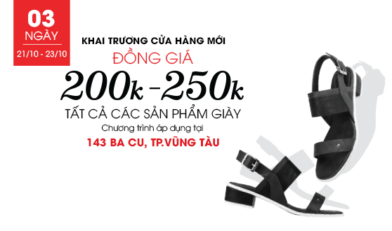 JUNO đồng giá giày 200K - 250k mừng khai trương cửa hàng 143 Ba Cu, Thành phố Vũng Tàu