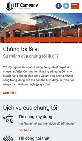 Mẫu website ht company