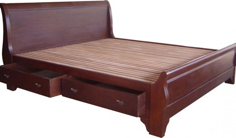 Wooden Bed 016