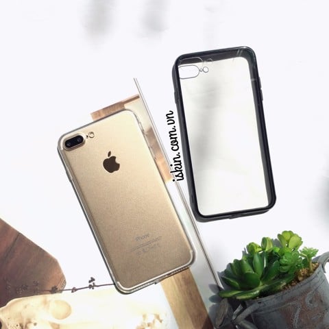 Ốp Lưng Iphone 7 Plus Lưng Trong Suốt Viền Dẻo Màu Không Ố Vàng