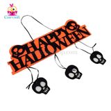  Bảng Trang Trí Happy Halloween dơi tím 