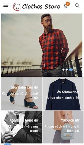 Mẫu website clothes store